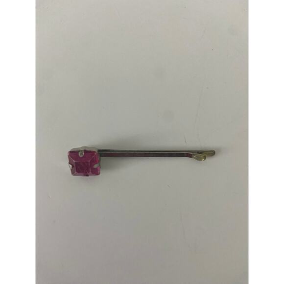 Vintage Pink rhinestone barrette - Picture 1 of 3